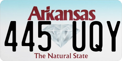 AR license plate 445UQY