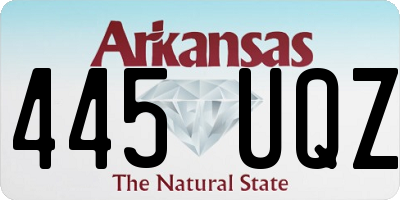AR license plate 445UQZ