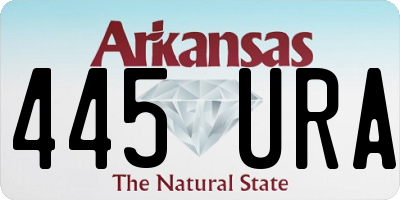 AR license plate 445URA