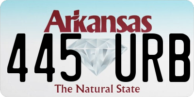 AR license plate 445URB