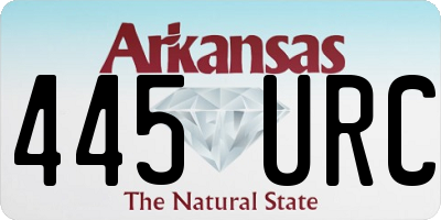 AR license plate 445URC