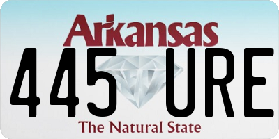 AR license plate 445URE
