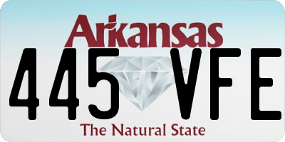 AR license plate 445VFE