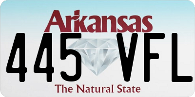 AR license plate 445VFL