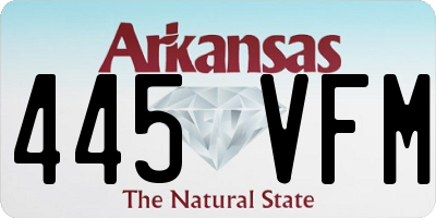 AR license plate 445VFM