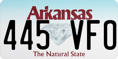 AR license plate 445VFO