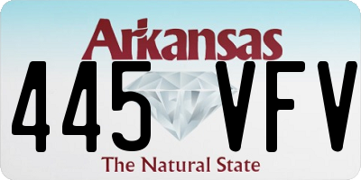 AR license plate 445VFV