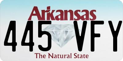 AR license plate 445VFY