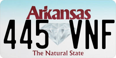 AR license plate 445VNF