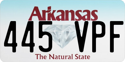 AR license plate 445VPF