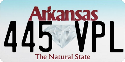 AR license plate 445VPL