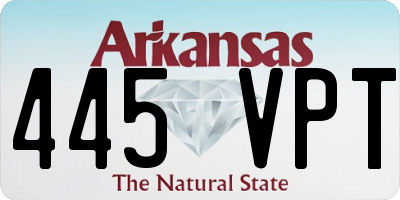 AR license plate 445VPT