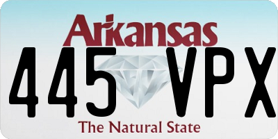 AR license plate 445VPX