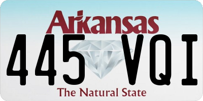 AR license plate 445VQI