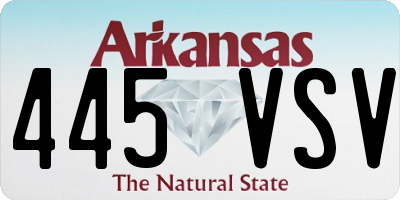 AR license plate 445VSV