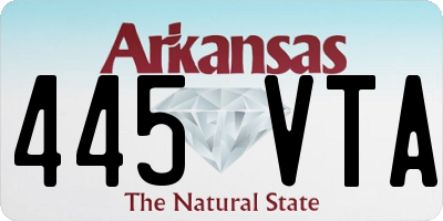 AR license plate 445VTA