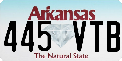 AR license plate 445VTB