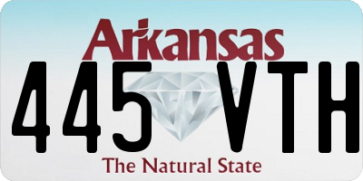 AR license plate 445VTH
