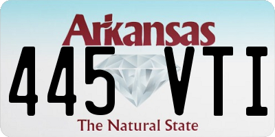 AR license plate 445VTI