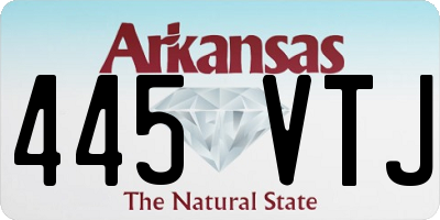 AR license plate 445VTJ
