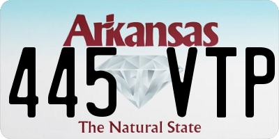 AR license plate 445VTP