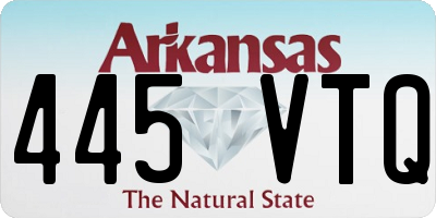 AR license plate 445VTQ