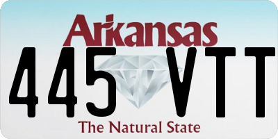 AR license plate 445VTT