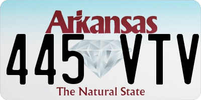 AR license plate 445VTV