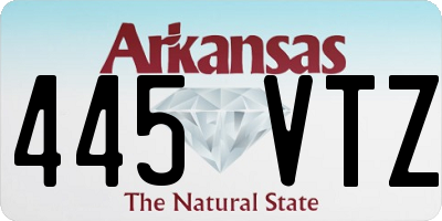 AR license plate 445VTZ