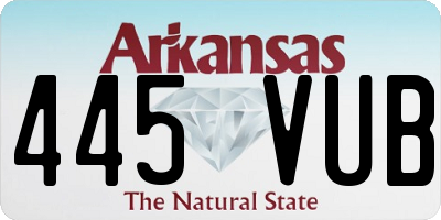 AR license plate 445VUB