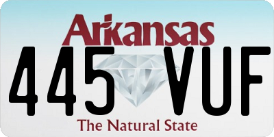 AR license plate 445VUF