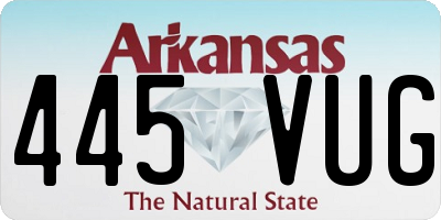 AR license plate 445VUG