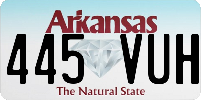 AR license plate 445VUH