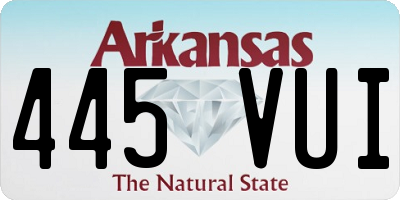 AR license plate 445VUI