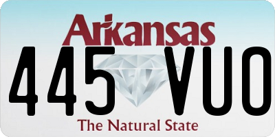 AR license plate 445VUO