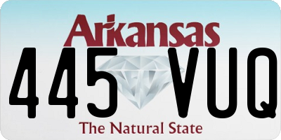 AR license plate 445VUQ