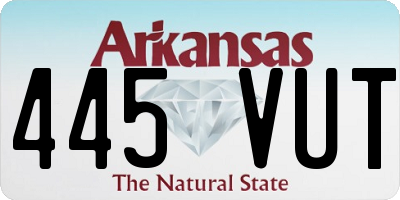 AR license plate 445VUT