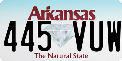 AR license plate 445VUW