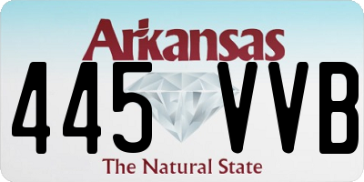AR license plate 445VVB