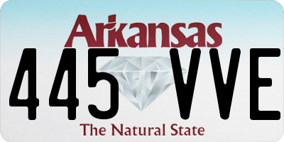 AR license plate 445VVE