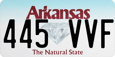 AR license plate 445VVF