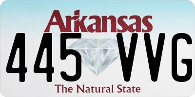 AR license plate 445VVG