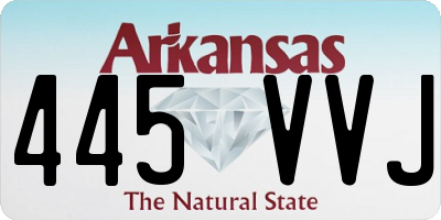 AR license plate 445VVJ