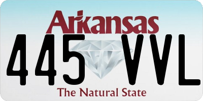 AR license plate 445VVL
