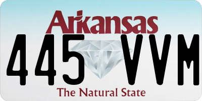 AR license plate 445VVM