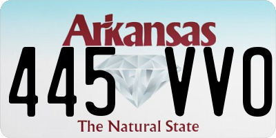 AR license plate 445VVO