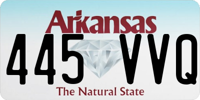 AR license plate 445VVQ