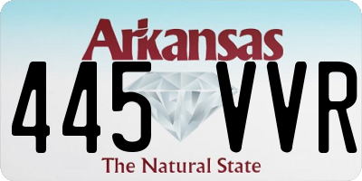 AR license plate 445VVR