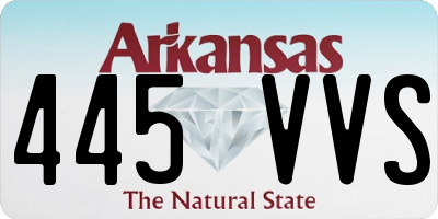 AR license plate 445VVS