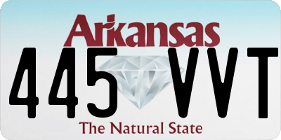 AR license plate 445VVT
